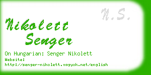 nikolett senger business card